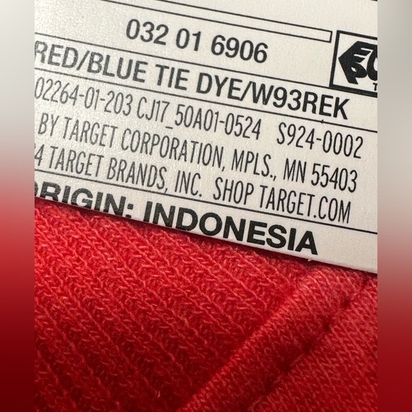 Cat & Jack Red Blue White Tie-Dye T-shirt short sleeve kids sizes choose size👇 - Picture 9 of 13